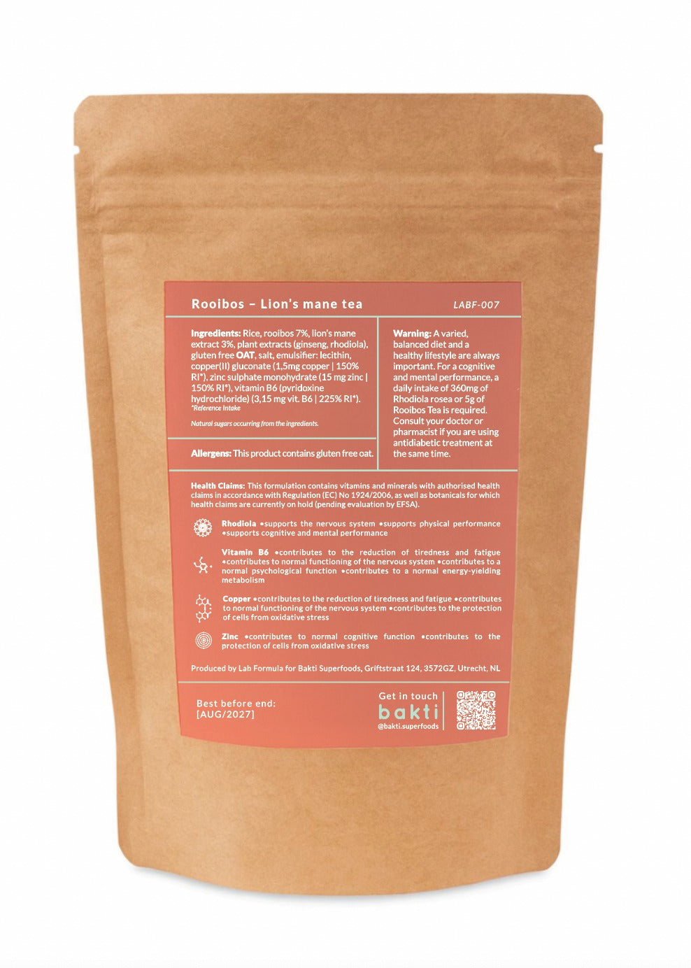 CLEAR MIND - Lion's Mane Rooibos Superdrink